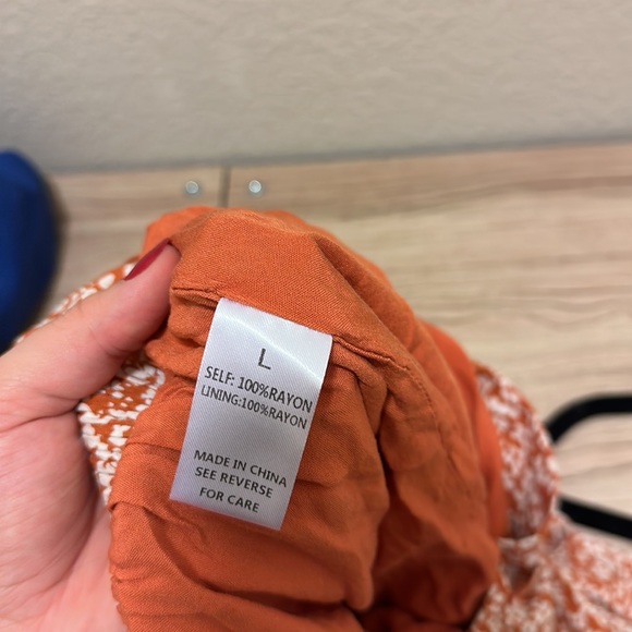 Floral Skort - Women’s L - Orange/White - Picture 6 of 6